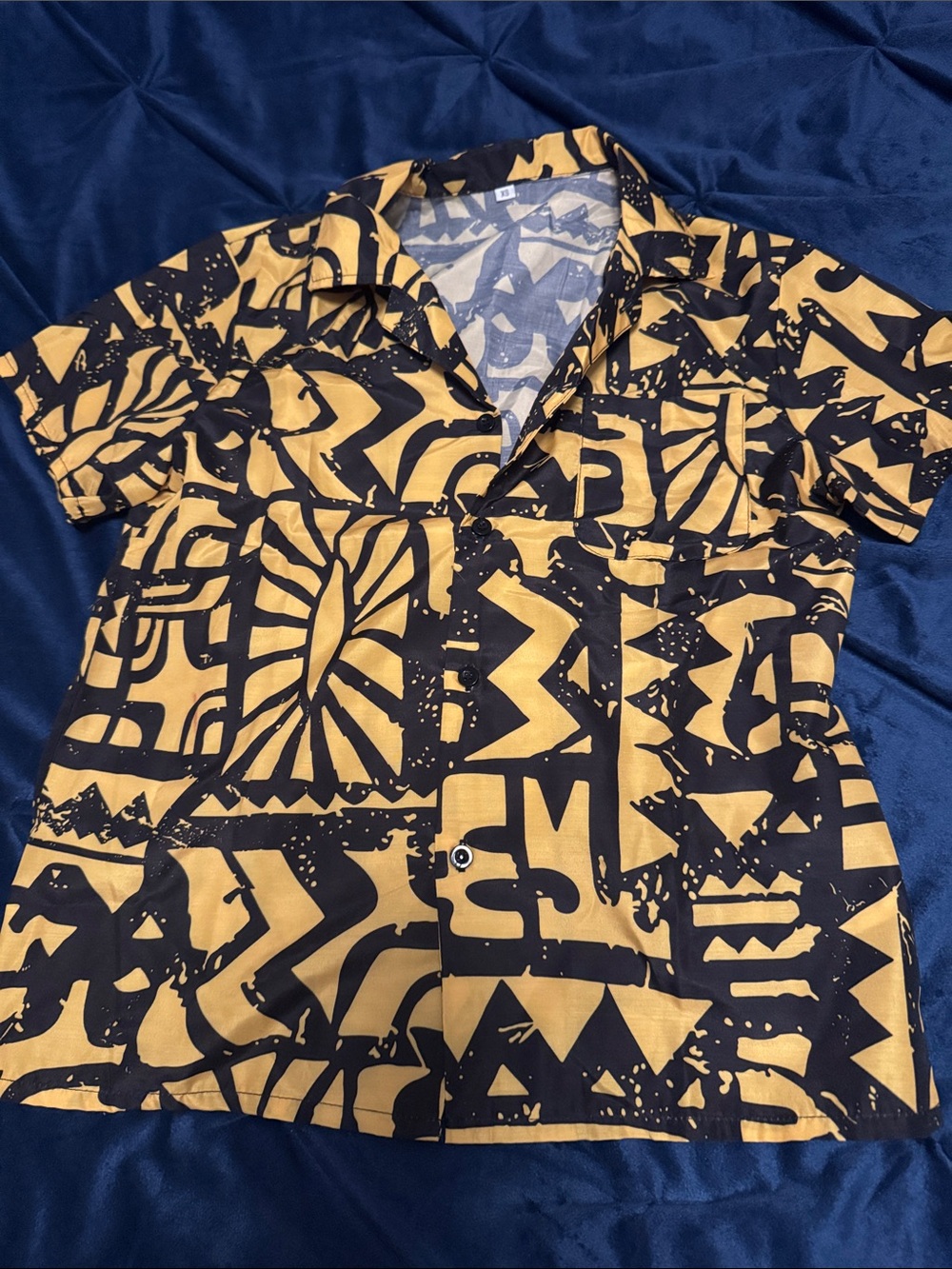 Stranger Things Short Sleeve Black & Mustard Print Shirt-Eleven Battle Shirt
